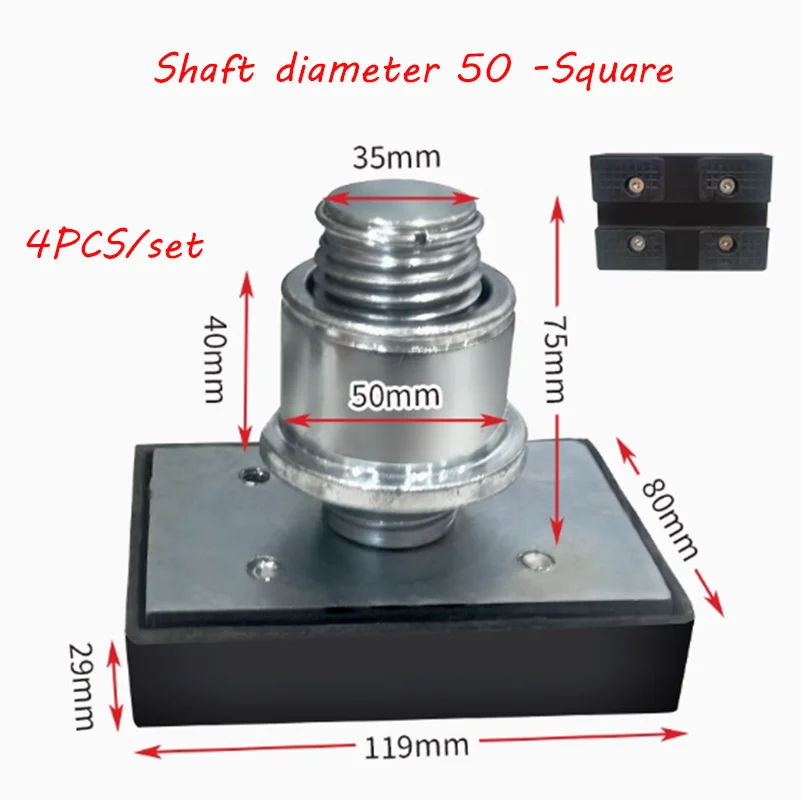 4PCS Car Lift Rubber Pad Lift tray Heightening Feet Plus High Leg Pads Shaft diameter 50mm-square
4PCS Car Lift Rubber Pad Lift tray Heightening Feet Plus High Leg Pads Shaft diameter 50mm-square