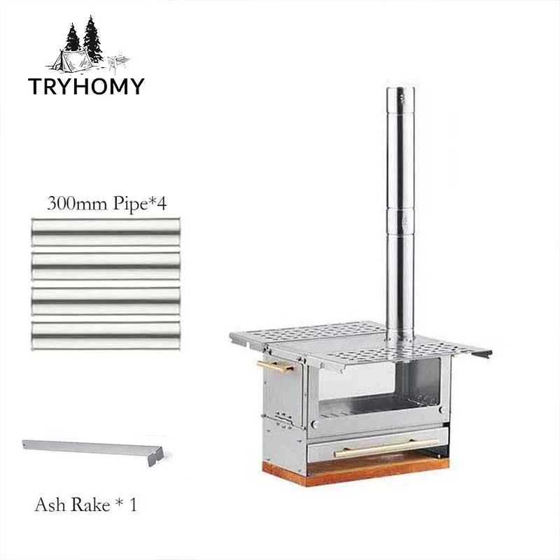 Tryhomy Camping Fire Wood Stove Portable Stainless Steel Desktop Stove Outdoor Picnic Tent Heater Cooking Furnace with Chimney
Tryhomy Camping Fire Wood Stove Portable Stainless Steel Desktop Stove Outdoor Picnic Tent Heater Cooking Furnace with Chimney