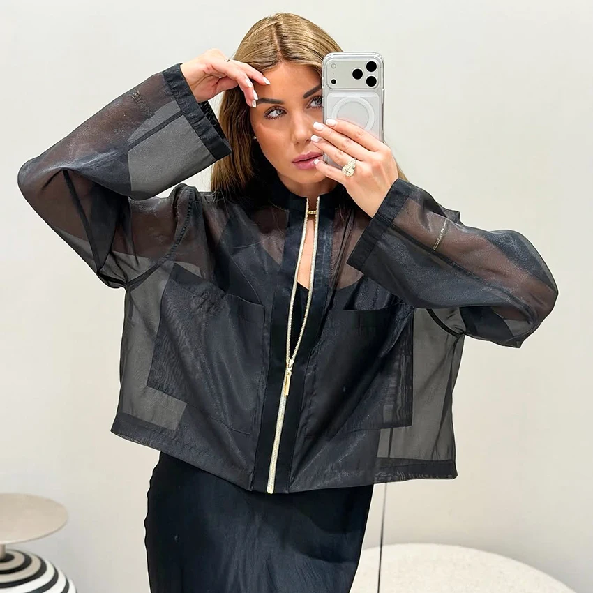 Linad Elegant Black Sheer O Neck Woman Blouse Street Chic Zipper Ladies Tops 2025 Vintage Sheer Long Sleeve Shirts Female Autumn
Linad Elegant Black Sheer O Neck Woman Blouse Street Chic Zipper Ladies Tops 2025 Vintage Sheer Long Sleeve Shirts Female Autumn