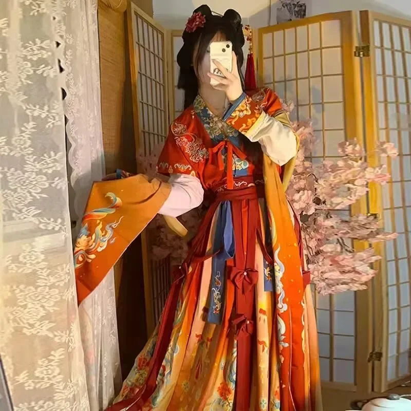Hanfu Dress Women Ancient Chinese Hanfu Sets Female Fairy Cosplay Costume Tang Dynasty Red Orange Hanfu Party Outfit For Women
Hanfu Dress Women Ancient Chinese Hanfu Sets Female Fairy Cosplay Costume Tang Dynasty Red Orange Hanfu Party Outfit For Women