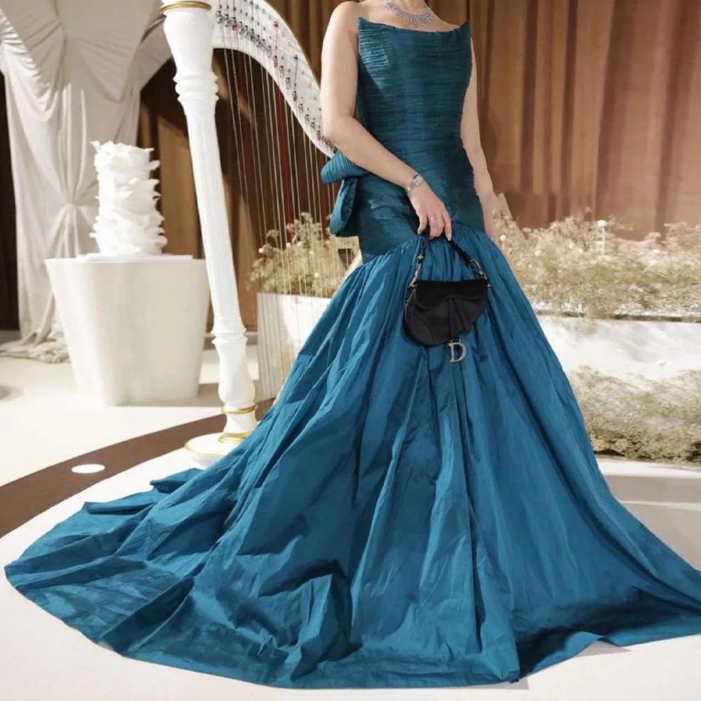 Customized Exquisite Jersey 3D Bow A-Line Evening Dress High Quality Sleeveless Strapless Floor Length vestidos de fiesta
Customized Exquisite Jersey 3D Bow A-Line Evening Dress High Quality Sleeveless Strapless Floor Length vestidos de fiesta