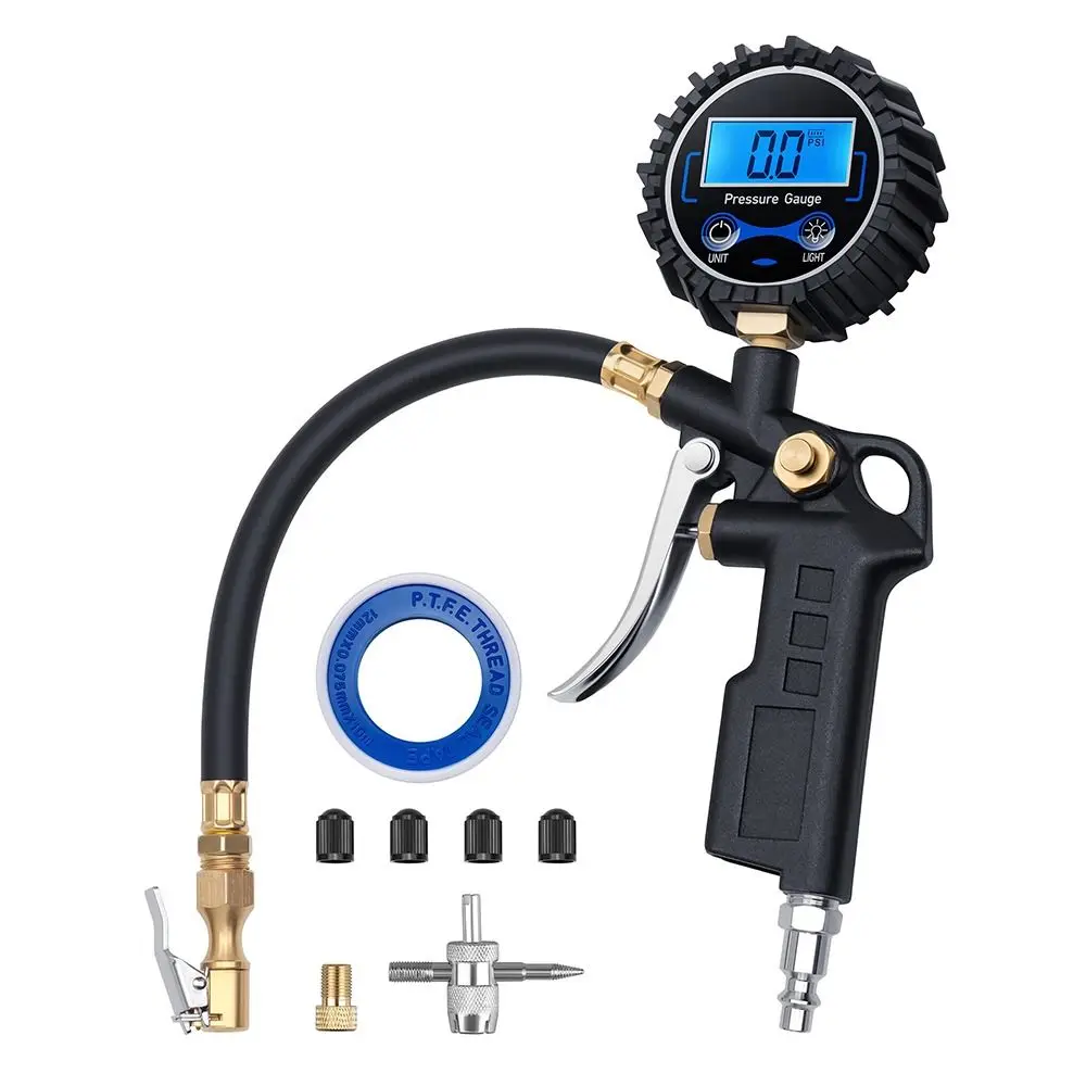 Air Chuck & Digital Tire Pressure Gauge 250 PSI 0.1 Display Auto Tire Inflator Compressor Parts
Air Chuck & Digital Tire Pressure Gauge 250 PSI 0.1 Display Auto Tire Inflator Compressor Parts