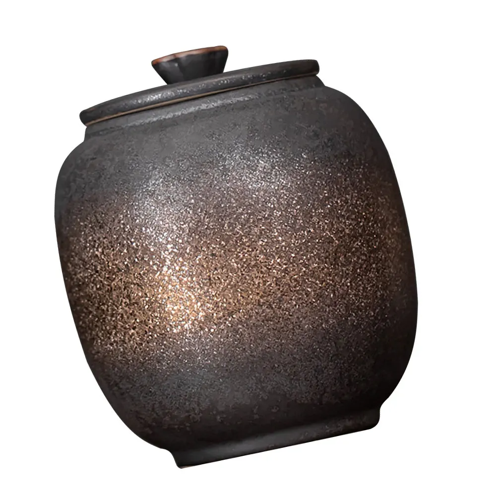 Gilded Iron Glaze Tea Jar Ceramic Lidded Containers with Lids Canister Air Tight Cereamic Chinese Jars Set Canisters
Gilded Iron Glaze Tea Jar Ceramic Lidded Containers with Lids Canister Air Tight Cereamic Chinese Jars Set Canisters