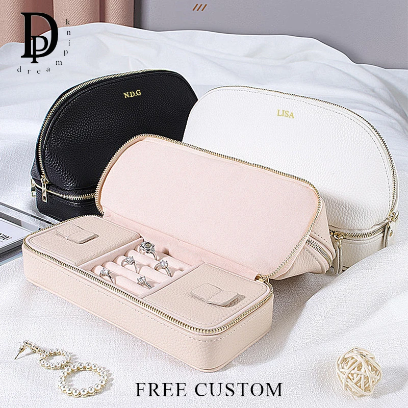 Personalized PU Luxury Leather Cosmetic Bag Travel Portable Multifunction Jewelry Box Custom Name Large Capacity Make Up Bag
Personalized PU Luxury Leather Cosmetic Bag Travel Portable Multifunction Jewelry Box Custom Name Large Capacity Make Up Bag