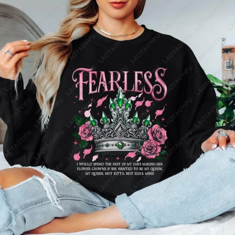 Толстовка Fearless Bookish Powerless Series Зимний пуловер унисекс в стиле фэнтези Лорен Робертс Толстовка в стиле ретро с принтом короны
Толстовка Fearless Bookish Powerless Series Зимний пуловер унисекс в стиле фэнтези Лорен Робертс Толстовка в стиле ретро с принтом короны