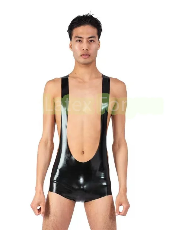 Men's fashion 100% Natural Latex Rubber Swimsuit Black Deep U Unique Sleeveless Short Jumpsuits Cool Rompers Customized
Men's fashion 100% Natural Latex Rubber Swimsuit Black Deep U Unique Sleeveless Short Jumpsuits Cool Rompers Customized