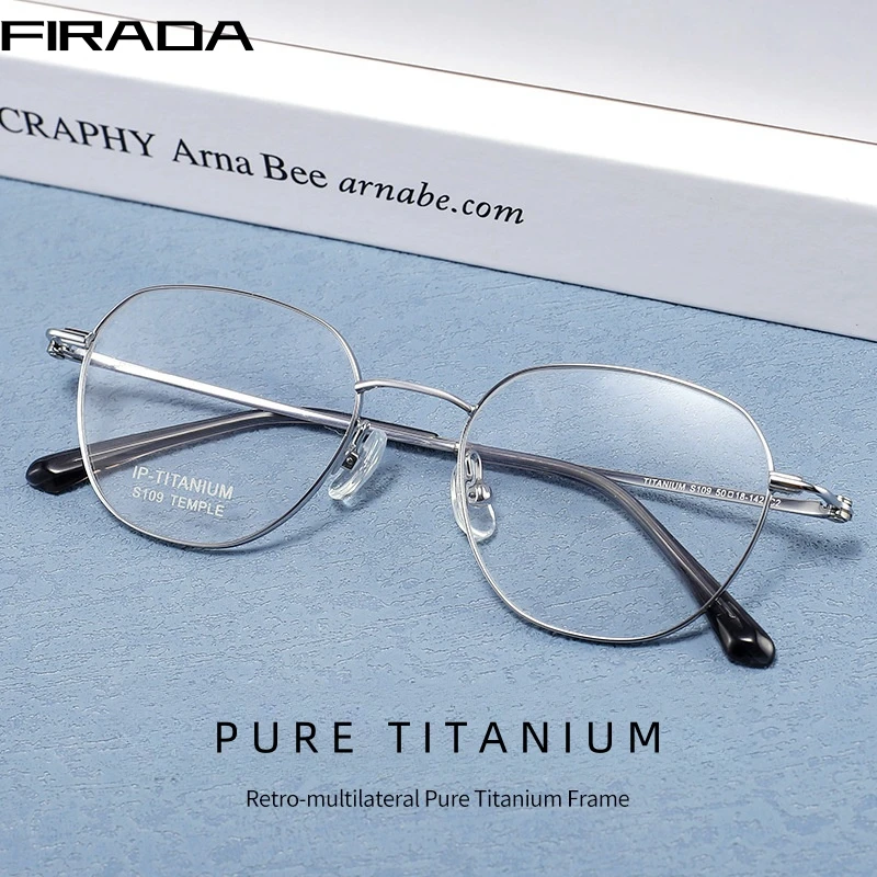 FIRADA Fashion Comfortable Glasses Retro Pure Titanium Ultra Light Eyewear Luxury Prescription Eyeglasses Frame Men Women S109E
FIRADA Fashion Comfortable Glasses Retro Pure Titanium Ultra Light Eyewear Luxury Prescription Eyeglasses Frame Men Women S109E