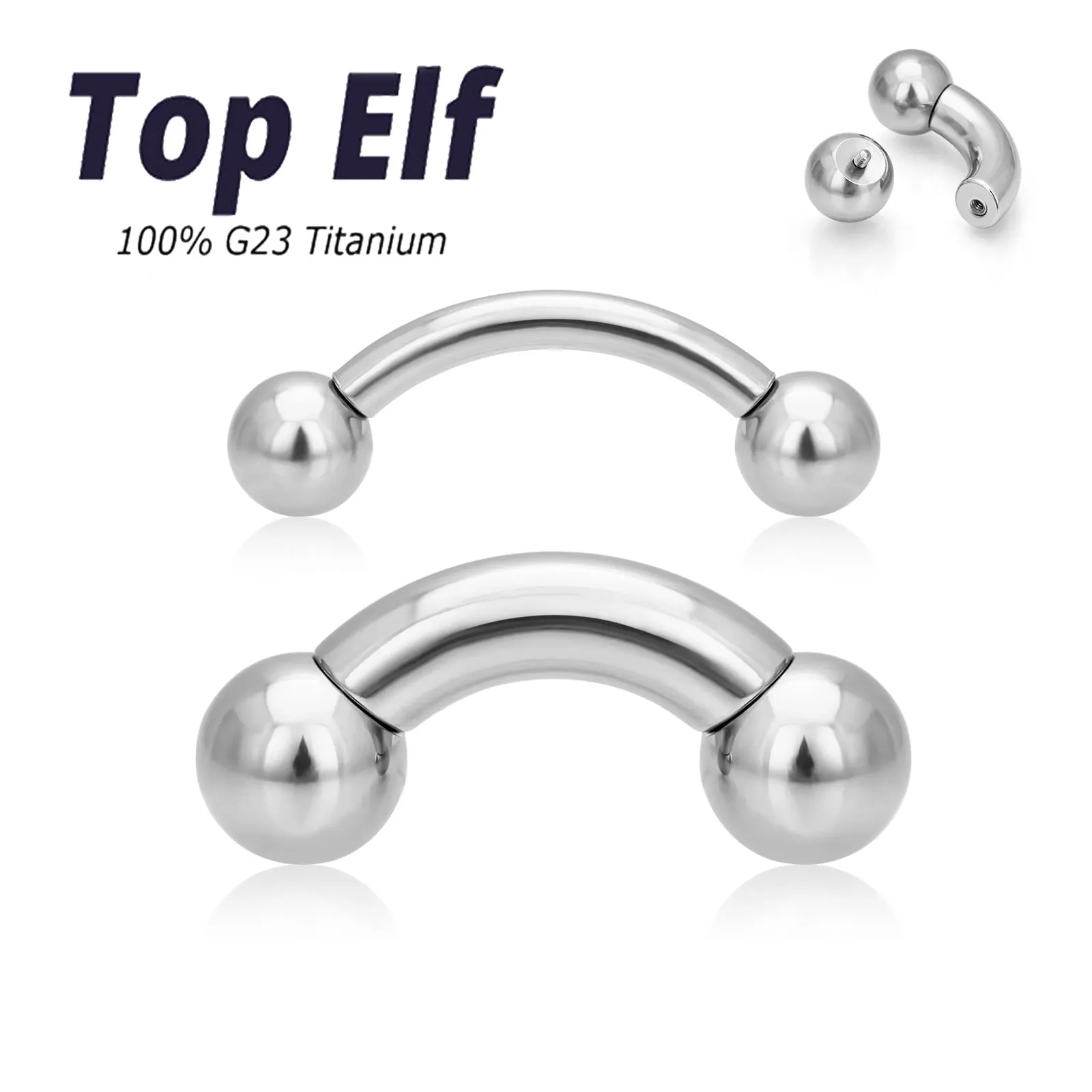G23 ASTM F136 Titanium Internally Threaded Captive Bead Punk Earrings Eyebrow Big Size Body Jewelry Piercings
G23 ASTM F136 Titanium Internally Threaded Captive Bead Punk Earrings Eyebrow Big Size Body Jewelry Piercings