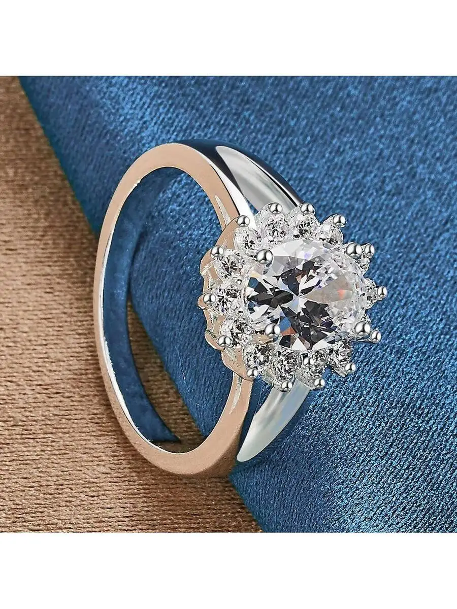 Shiny Zirconia Flower Ring For Women Engagement Wedding Gift
Shiny Zirconia Flower Ring For Women Engagement Wedding Gift