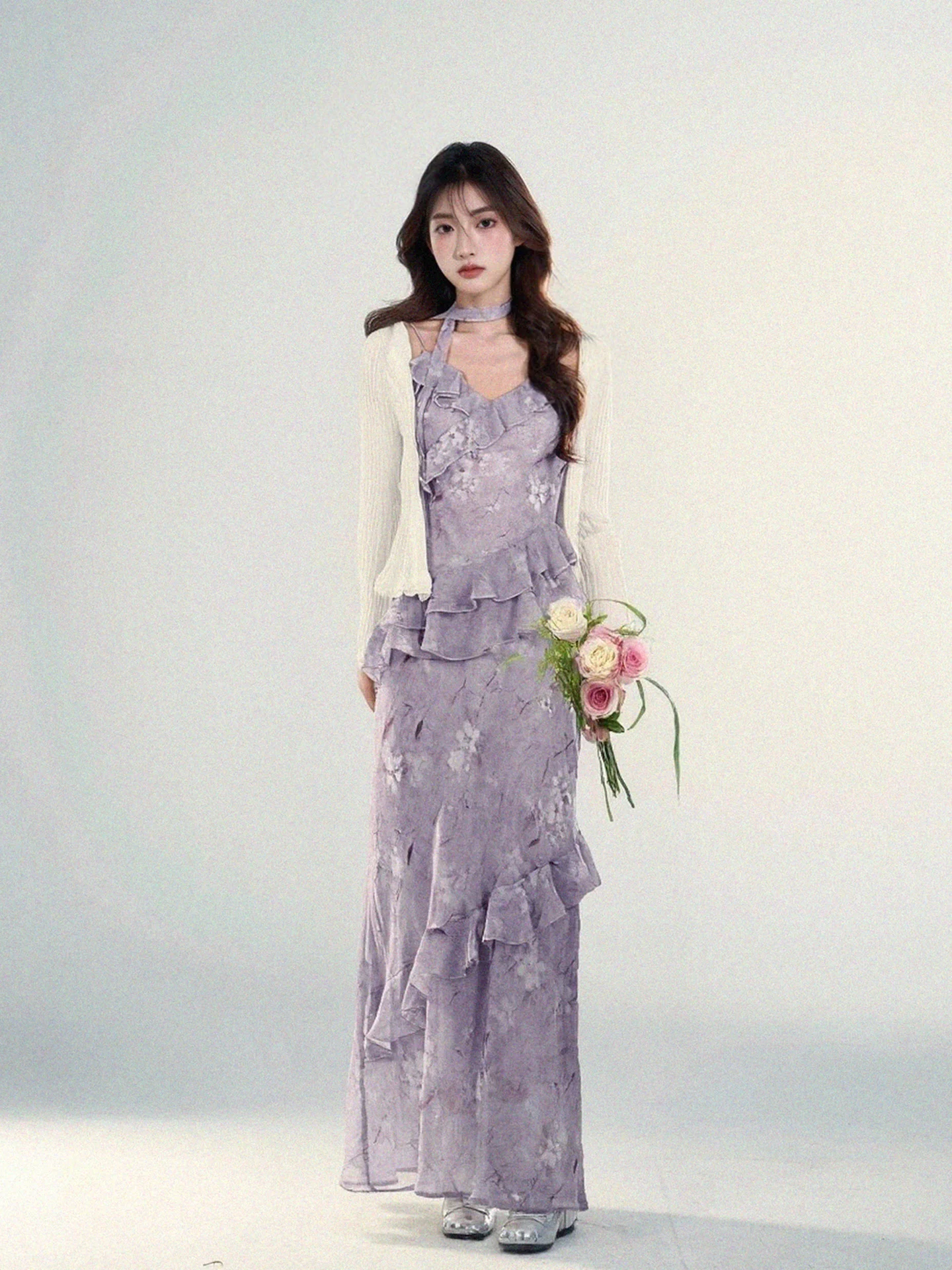 Purple High Waist Strapless Dress Women's A-Line Korean Style Soft Waist Cinching Long Dress Spring 2026 Commute Friendly
Purple High Waist Strapless Dress Women's A-Line Korean Style Soft Waist Cinching Long Dress Spring 2026 Commute Friendly