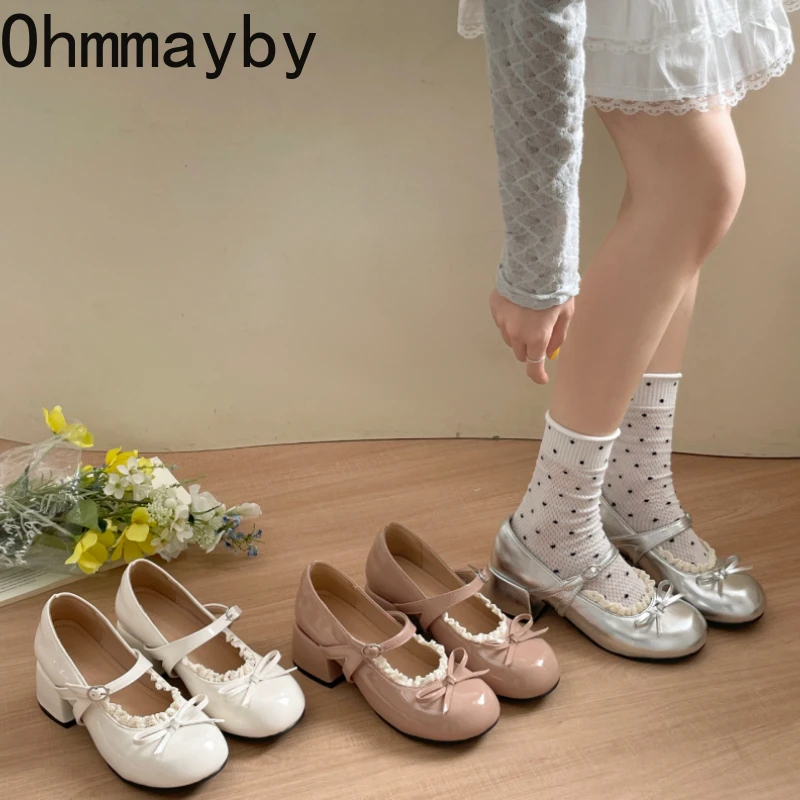 2026 Spring Thick Heel Women Mary Jane Shoes Fashion Buckle Strap Butterfly-knot Shoes Round Toe Casual Silver Dress Shoes
2026 Spring Thick Heel Women Mary Jane Shoes Fashion Buckle Strap Butterfly-knot Shoes Round Toe Casual Silver Dress Shoes