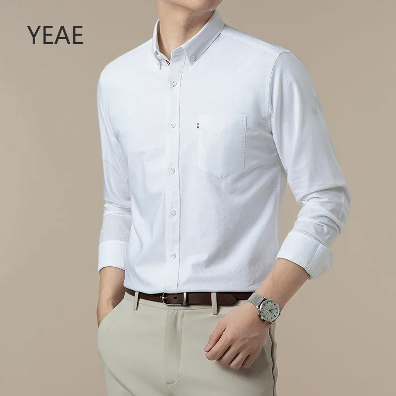 YEAE Spring and Autumn Pocket Men's Shirts Top Men Clothing Designer Men's Social Shirt Long Sleeves White Men's Cotton T-shirt
YEAE Spring and Autumn Pocket Men's Shirts Top Men Clothing Designer Men's Social Shirt Long Sleeves White Men's Cotton T-shirt