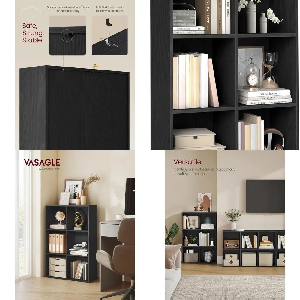 Custos Collection - Bookshelf, Bookcase, Cube Shelf with 6 Compartments, 9.4 x 25.8 x 38.6 Inches, Storage Shelf, for Living Roo
Custos Collection - Bookshelf, Bookcase, Cube Shelf with 6 Compartments, 9.4 x 25.8 x 38.6 Inches, Storage Shelf, for Living Roo