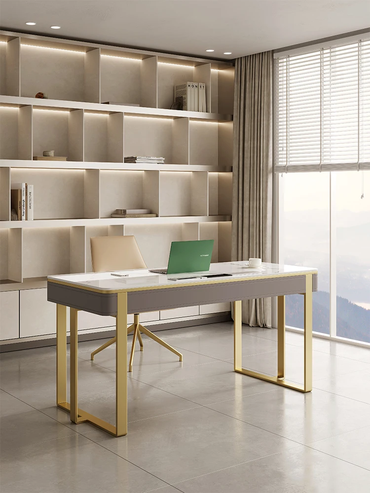 Light luxury rock board desk modern simple small family study desk designer high-end computer desk
Light luxury rock board desk modern simple small family study desk designer high-end computer desk