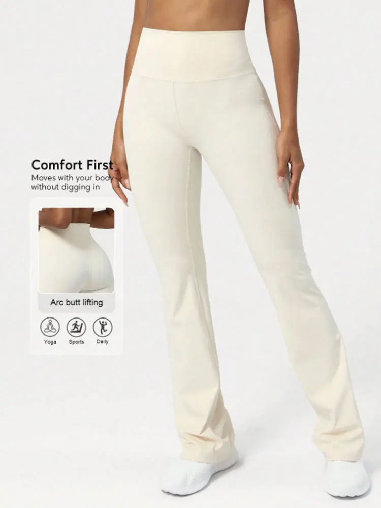 Simple White Flared Wide Leg Pants Sports Yoga Casual Trousers Elegant High Stretch Running Suitable For Training And Daily Wear
Simple White Flared Wide Leg Pants Sports Yoga Casual Trousers Elegant High Stretch Running Suitable For Training And Daily Wear