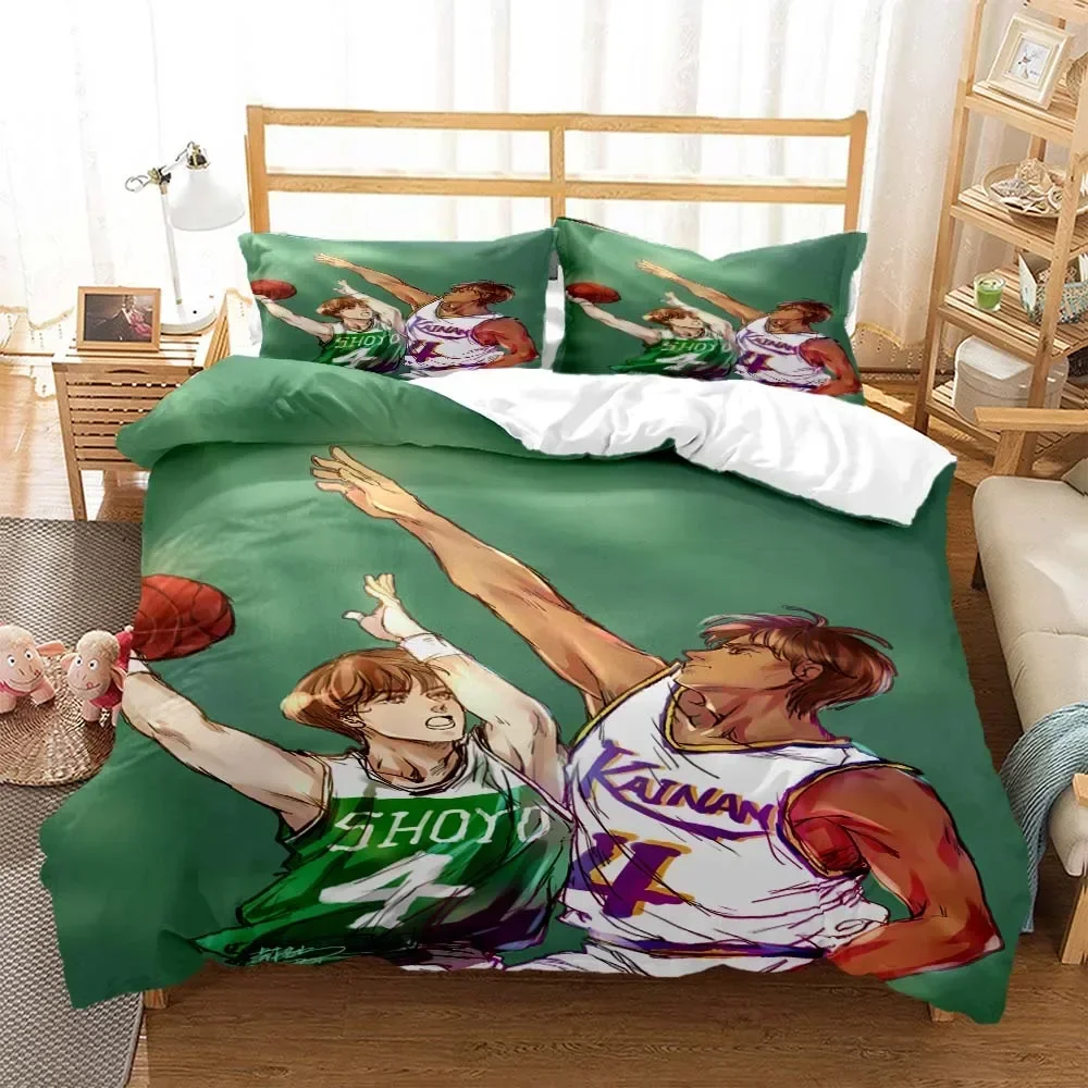 SLAM DUNK Polyester Comfortable Duvet Quilt Cover Pillowcase Bedding Set Children Bedroom Decoration Home Textile 
SLAM DUNK Polyester Comfortable Duvet Quilt Cover Pillowcase Bedding Set Children Bedroom Decoration Home Textile