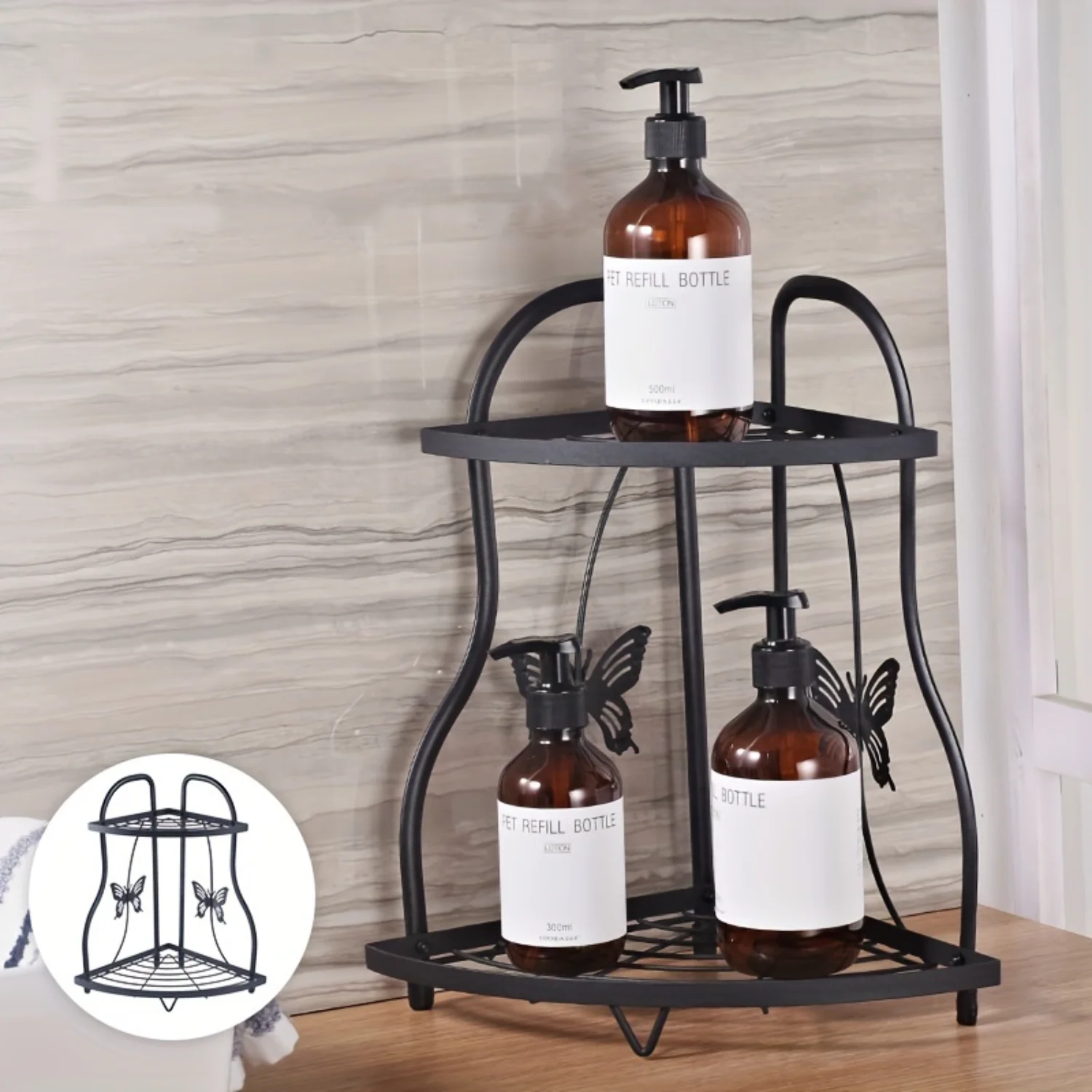 1pc Metal Rack, Triangle Corner Shelf, Double-layer Rack, Countertop Organizer, Bathroom Accessories, Bathroom Decor, And O
1pc Metal Rack, Triangle Corner Shelf, Double-layer Rack, Countertop Organizer, Bathroom Accessories, Bathroom Decor, And O