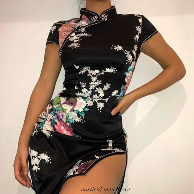Big Size 3XLXL XL Qipao Mandarin Collar Print Vestidos Improved Chinese Style Dress Sexy Split Cheongsam Lady Satin Qipaos 2025
Big Size 3XLXL XL Qipao Mandarin Collar Print Vestidos Improved Chinese Style Dress Sexy Split Cheongsam Lady Satin Qipaos 2025