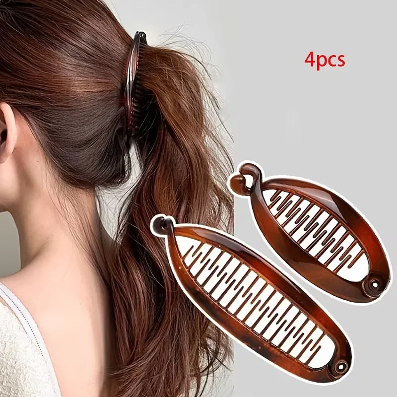 Simple style leopard print banana hair clip for fixing the high ponytail at the back of the head - hair clip and hair accessory
Simple style leopard print banana hair clip for fixing the high ponytail at the back of the head - hair clip and hair accessory