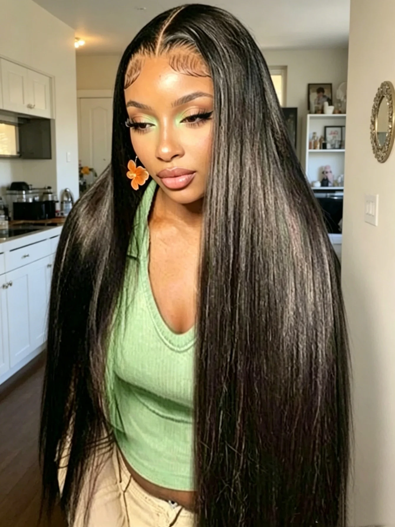 Natural Color 13x4 Lace Front Wigs Human Hair 200 Density Glueless Put On And Go Straight HD Lace Front Human Hair Wig Glueless Wigs Human Hair Pre Plucked 13x4 Straight Lace Frontal Wig For Women Natural Black For Daily Use
Natural Color 13x4 Lace Front Wigs Human Hair 200 Density Glueless Put On And Go Straight HD Lace Front Human Hair Wig Glueless Wigs Human Hair Pre Plucked 13x4 Straight Lace Frontal Wig For Women Natural Black For Daily Use