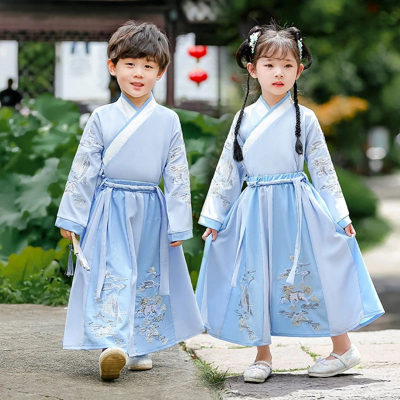 Children's Hanfu Dresses Super Fairy Chinese Style Children's Clothing Boys and Girls Ancient Tang Costumes
Children's Hanfu Dresses Super Fairy Chinese Style Children's Clothing Boys and Girls Ancient Tang Costumes