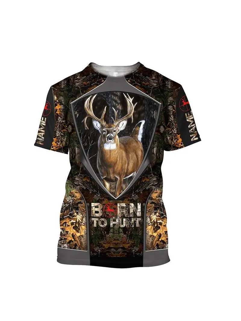 Fashion Outdoor Hunting Animal Camouflage 3D Printed Sport Casual Round Neck Short Sleeve Oversized T-shirt Men's Top Summer New
Fashion Outdoor Hunting Animal Camouflage 3D Printed Sport Casual Round Neck Short Sleeve Oversized T-shirt Men's Top Summer New