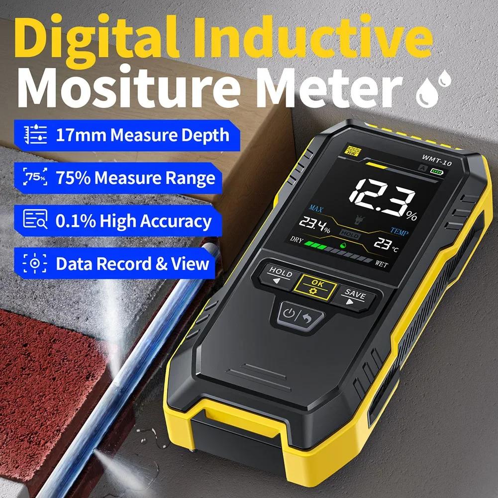 Auto Power Off Moisture Tester Wood Moisture Tester Convenient Operation Temperature Display User-friendly Display
Auto Power Off Moisture Tester Wood Moisture Tester Convenient Operation Temperature Display User-friendly Display