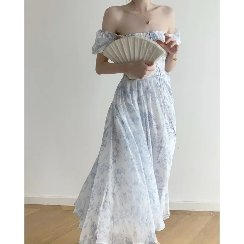 Summer French Style Elegant Fairy Dress for Women Sweet Floral Printing Square Collar Gentle Party Midi Dress Y2k Clothing
Summer French Style Elegant Fairy Dress for Women Sweet Floral Printing Square Collar Gentle Party Midi Dress Y2k Clothing