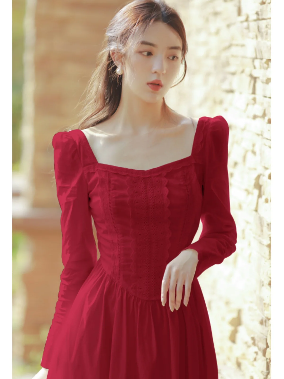 Hebe Sle Весенняя новая красная юбка с квадратным воротником Long Sve Maxi Slimming Court Dr с высокой талией Bubble Sve Vintage Commute ...
Hebe Sle Весенняя новая красная юбка с квадратным воротником Long Sve Maxi Slimming Court Dr с высокой талией Bubble Sve Vintage Commute ...