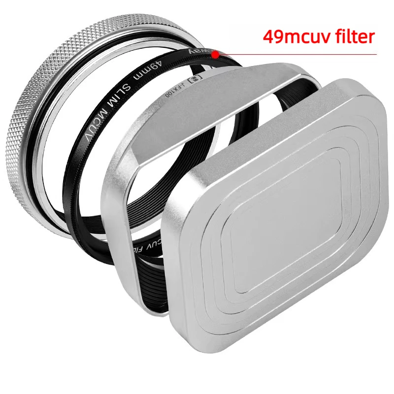 Metal X100VI Lens Hood Compatible for Fujifilm X100S X100T X100 X100F X100V Lens Adapter Ring Metal Can Be Used for UV Filte
Metal X100VI Lens Hood Compatible for Fujifilm X100S X100T X100 X100F X100V Lens Adapter Ring Metal Can Be Used for UV Filte