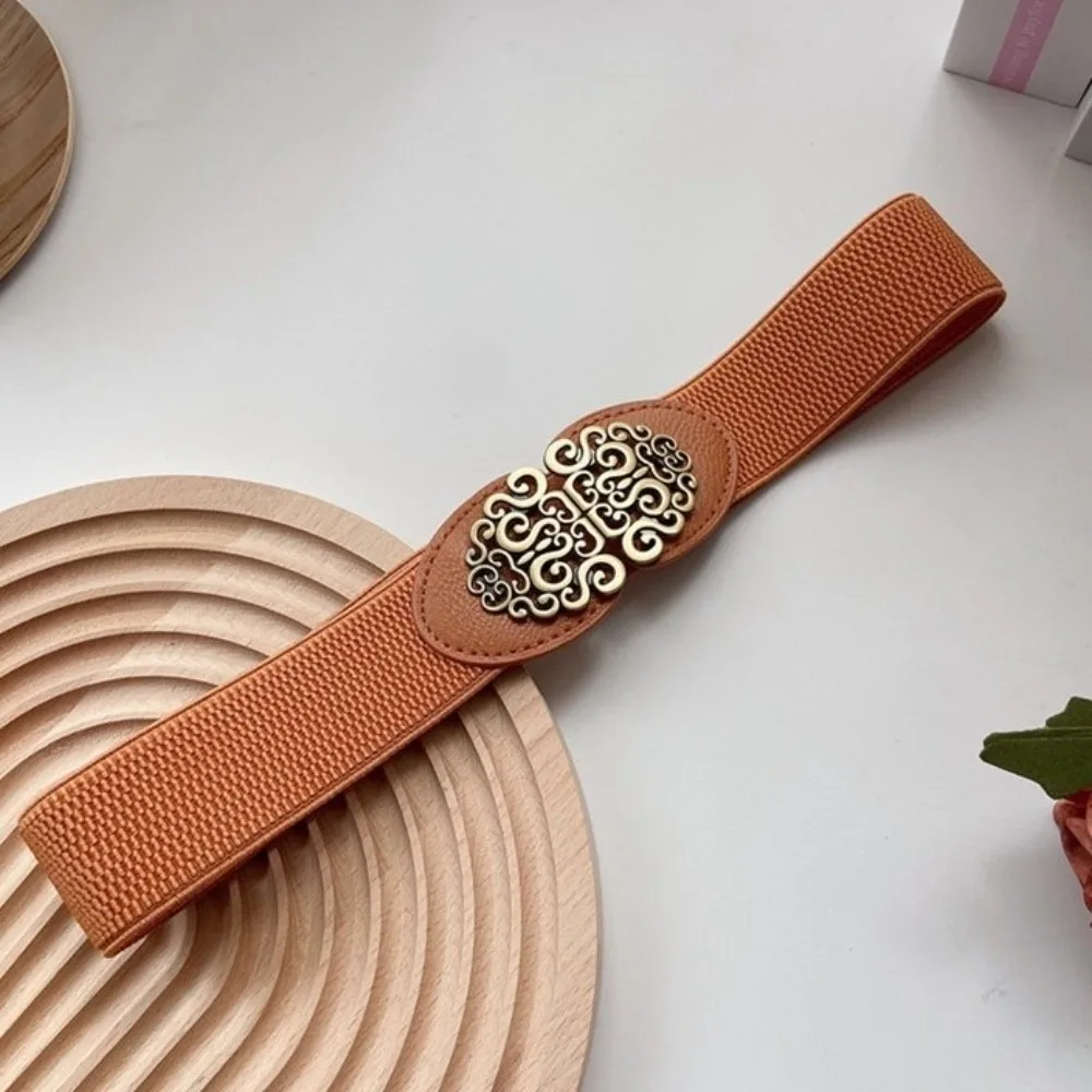 Creative Metal Buckle Women Elastic Band Solid Color Comfortable Elastic Wide Belts Waist Defining Dress Belt Jeans
Creative Metal Buckle Women Elastic Band Solid Color Comfortable Elastic Wide Belts Waist Defining Dress Belt Jeans