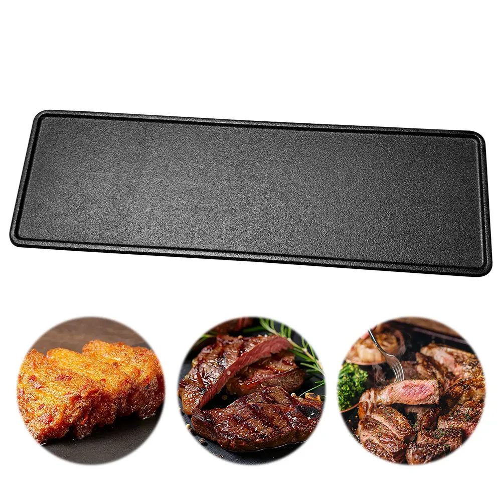 15.1 X 4.7in Iron Griddle Pan for Stovetop Griddle Flat Top Grill Induction Compatible for Open Flame and Induction Cooktop
15.1 X 4.7in Iron Griddle Pan for Stovetop Griddle Flat Top Grill Induction Compatible for Open Flame and Induction Cooktop