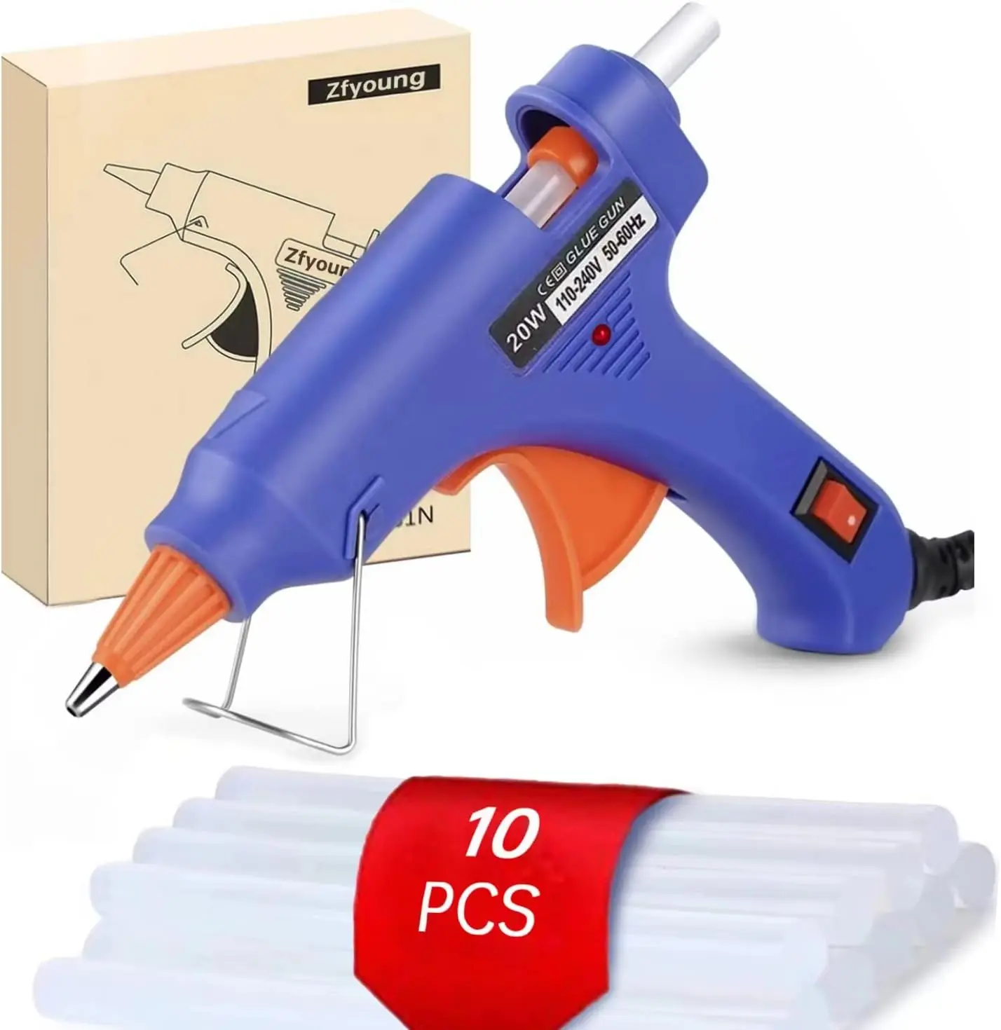 Mini Hot Glue Gun with 10 Glue Sticks, 20W Quick Heat, Ideal for DIY Crafts & Home Repairs
Mini Hot Glue Gun with 10 Glue Sticks, 20W Quick Heat, Ideal for DIY Crafts & Home Repairs