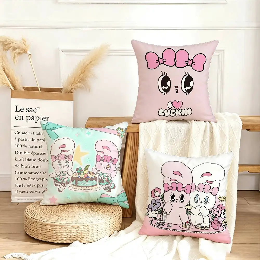 Cute E-Esther Bunny Rabbit Badge Various Sizes Square Pillow Case For Car Home Bedchamber Decor
Cute E-Esther Bunny Rabbit Badge Various Sizes Square Pillow Case For Car Home Bedchamber Decor
