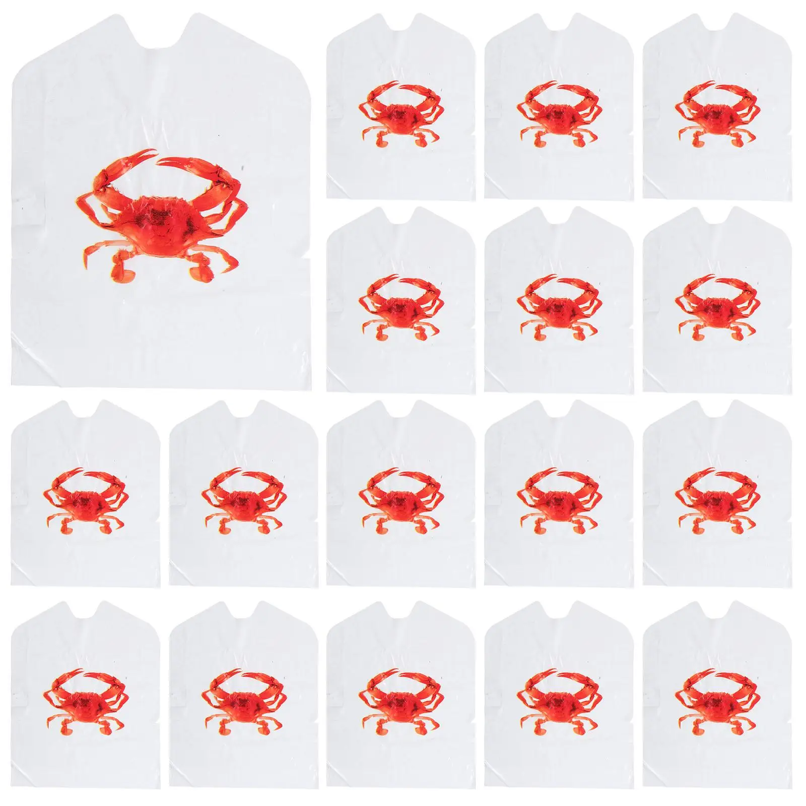 100 Pcs Crab Apron Disposable Plastic Waterproof Cooking Painting Party Supplies Seafood Boil Shrimp
100 Pcs Crab Apron Disposable Plastic Waterproof Cooking Painting Party Supplies Seafood Boil Shrimp
