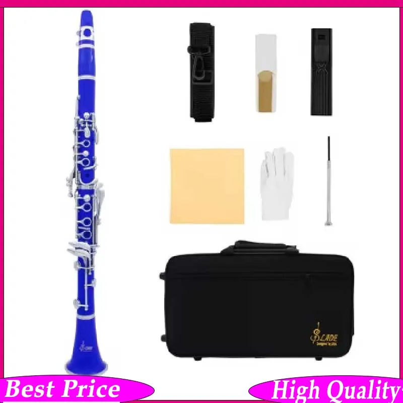  Кларнет SLADE Sky Blue Bb, 17 клавиш, корпус Blackwinds Pro, полный комплект с жестким кейсом и сумкой, готов к использованию для оркестра/музыкальной группы, запчасти для инструмента
Кларнет SLADE Sky Blue Bb, 17 клавиш, корпус Blackwinds Pro, полный комплект с жестким кейсом и сумкой, готов к использованию для оркестра/музыкальной группы, запчасти для инструмента