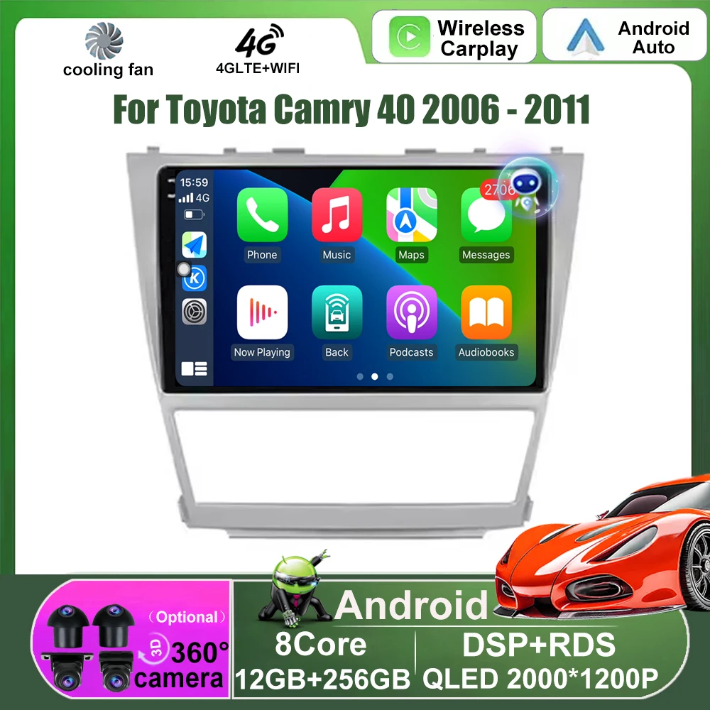 10 Inch For Toyota Camry 40 2006 - 2011 Android Auto Car Radio Video Player Multimedia GPS Navigation Carplay Head Unit 4G WIFI
10 Inch For Toyota Camry 40 2006 - 2011 Android Auto Car Radio Video Player Multimedia GPS Navigation Carplay Head Unit 4G WIFI