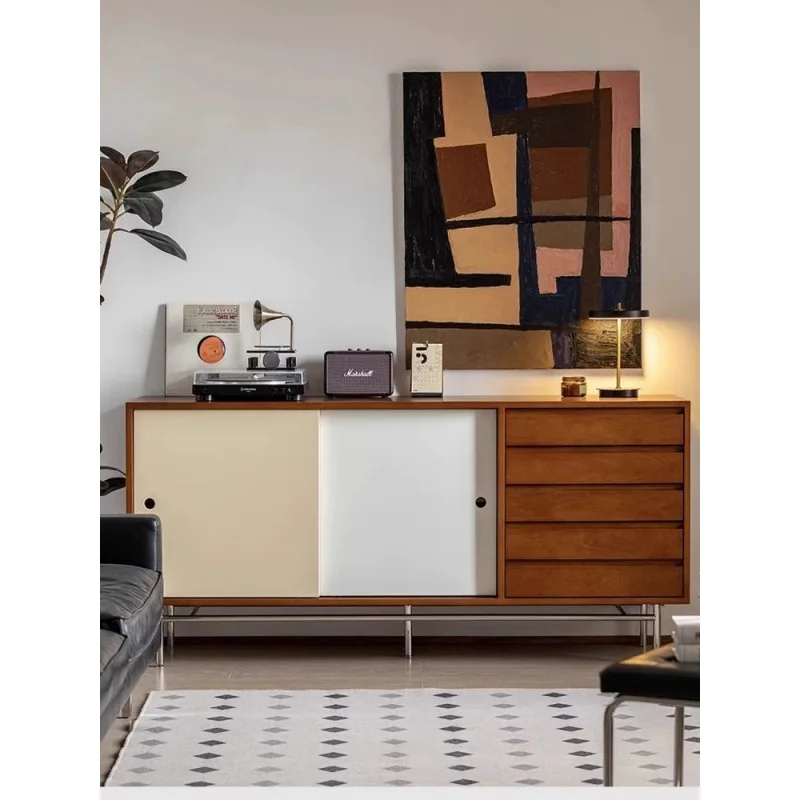 Solid wood dining side cabinet, kitchen locker, household integrated storage side cabinet against the wall
Solid wood dining side cabinet, kitchen locker, household integrated storage side cabinet against the wall