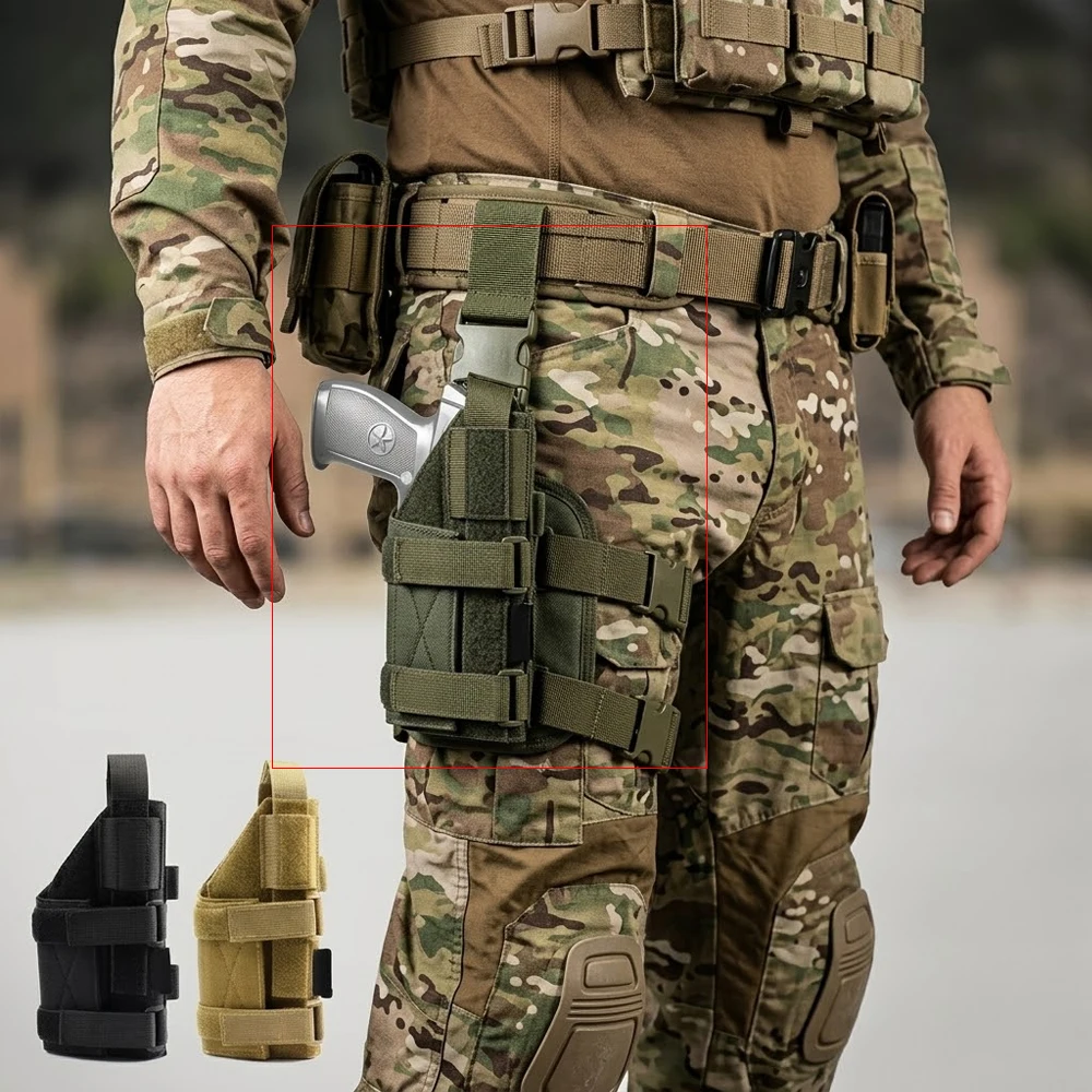 Tactical Universal Holster Quick Release Pistol Pouch Wear-Resistant CS Waist Bag Portable Hunting Combat Gear Accessories
Tactical Universal Holster Quick Release Pistol Pouch Wear-Resistant CS Waist Bag Portable Hunting Combat Gear Accessories