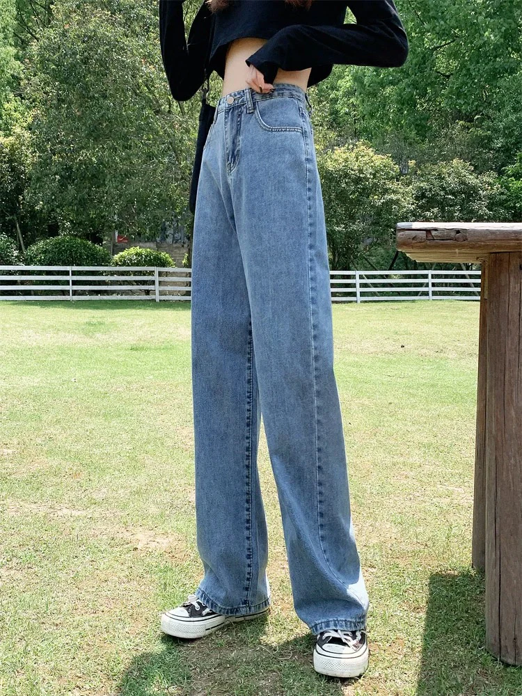Spring Slim Loose Basic Simple Women Jeans Blue Black High Waist Chicly Pants Female Fashion Street Casual Woman Jeans
Spring Slim Loose Basic Simple Women Jeans Blue Black High Waist Chicly Pants Female Fashion Street Casual Woman Jeans