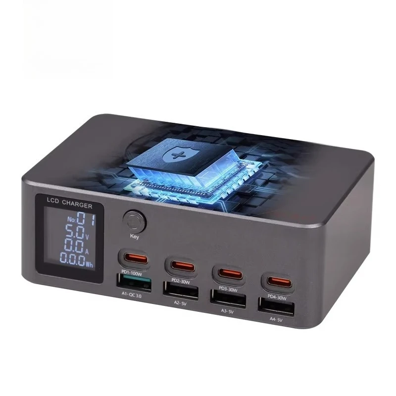 8-Port multi-function charger for mobile phones and laptops
8-Port multi-function charger for mobile phones and laptops