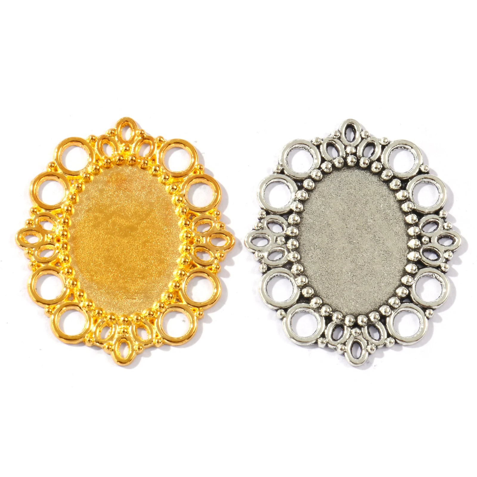 20 шт. настройки сплава на основе цинка, разъемы, подвески, подвески, фурнитура, овальные ювелирные изделия (подходят для 25 мм x 18 мм), 4,2 см x 3,6 см
20 шт. настройки сплава на основе цинка, разъемы, подвески, подвески, фурнитура, овальные ювелирные изделия (подходят для 25 мм x 18 мм), 4,2 см x 3,6 см