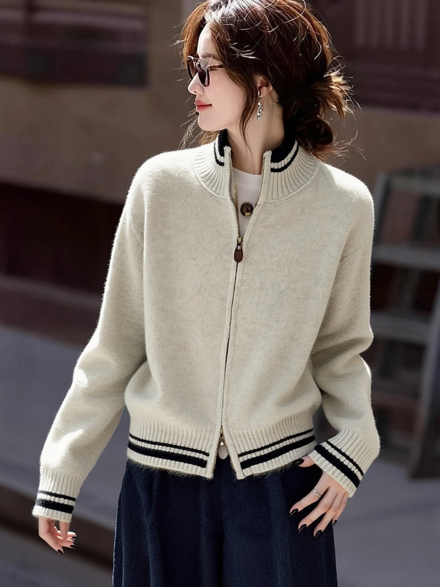 Spring 2026 Women's Long Sve Knitted Zipper Top Color Blo Design Comfortable Soft Korean Sle Casual Wear Daily Commute
Spring 2026 Women's Long Sve Knitted Zipper Top Color Blo Design Comfortable Soft Korean Sle Casual Wear Daily Commute