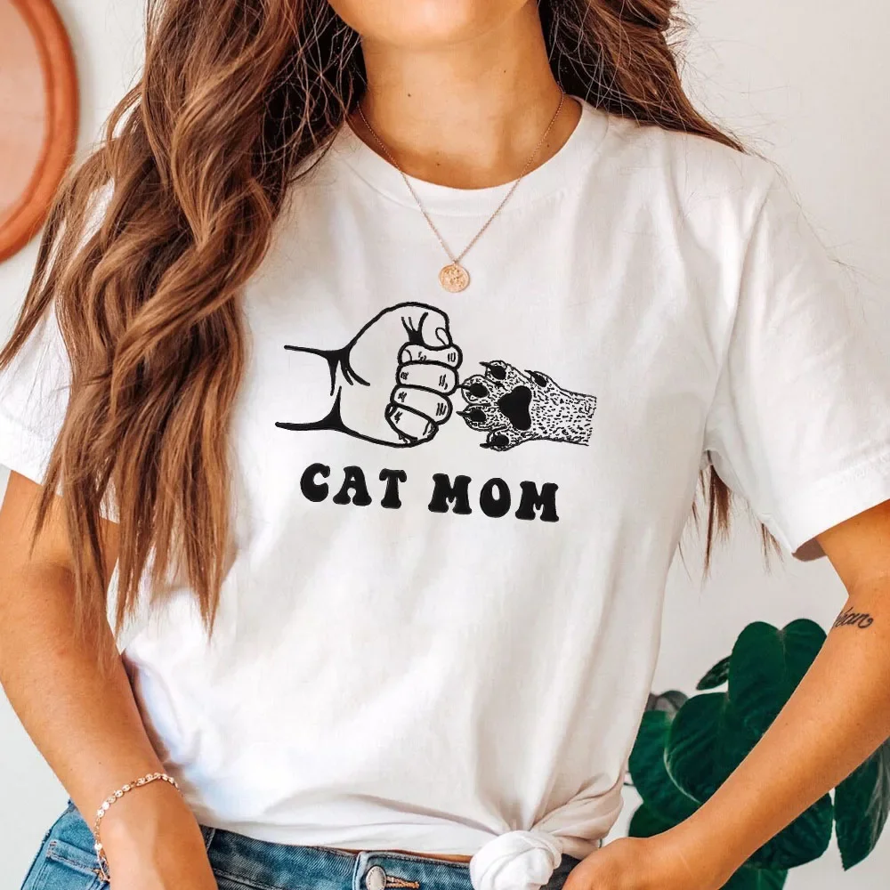 Cat Mom's Women Clothes Letter Printed T-shirt Summer Fun Casual Comfortable Round Neck Top Mother's Day Gift Loose T Shirt
Cat Mom's Women Clothes Letter Printed T-shirt Summer Fun Casual Comfortable Round Neck Top Mother's Day Gift Loose T Shirt
