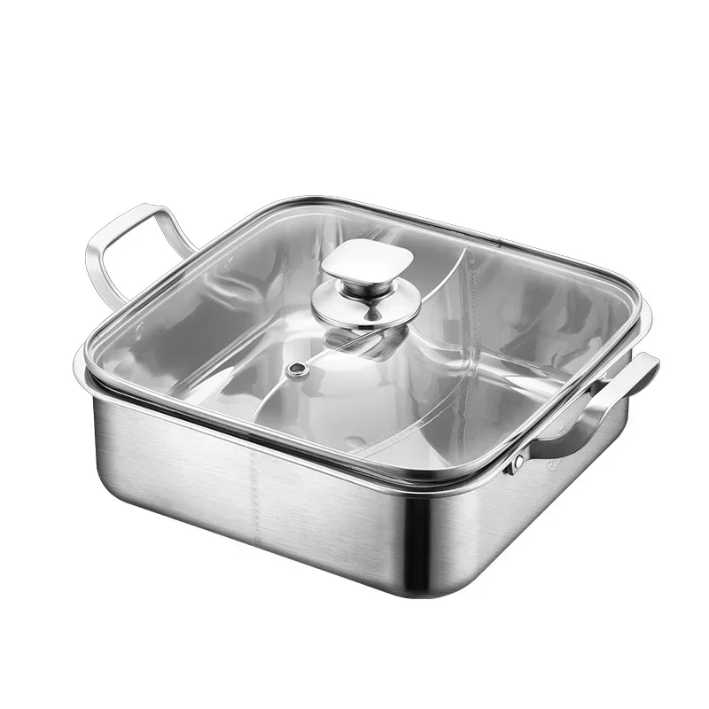 Square 304 Stainless Steel Hotpot Cooking Pot Induction Cooker Special Large Capacity Thickening Hotpot Household Cooking Pots
Square 304 Stainless Steel Hotpot Cooking Pot Induction Cooker Special Large Capacity Thickening Hotpot Household Cooking Pots
