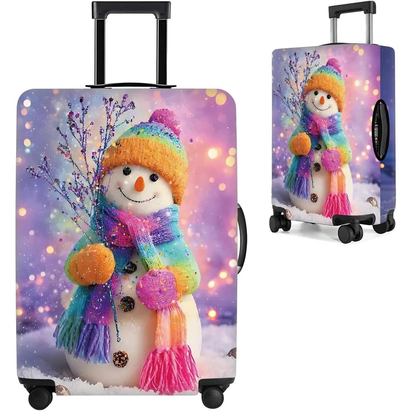Colorful Snowman Luggage Cover Christmas Suitcase Protector, Stretchable Waterproof Travel Luggage Sleeve,S
Colorful Snowman Luggage Cover Christmas Suitcase Protector, Stretchable Waterproof Travel Luggage Sleeve,S