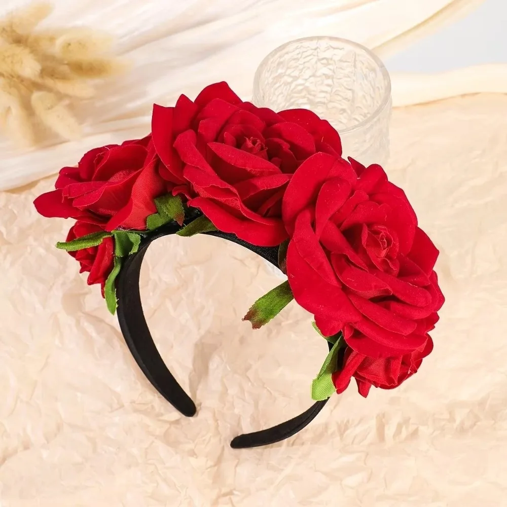 Fashion Simulated Big Flower Hair Band Colorful Rose Flowers Hair Hoop Crown Headband Festival Hair Garland
Fashion Simulated Big Flower Hair Band Colorful Rose Flowers Hair Hoop Crown Headband Festival Hair Garland