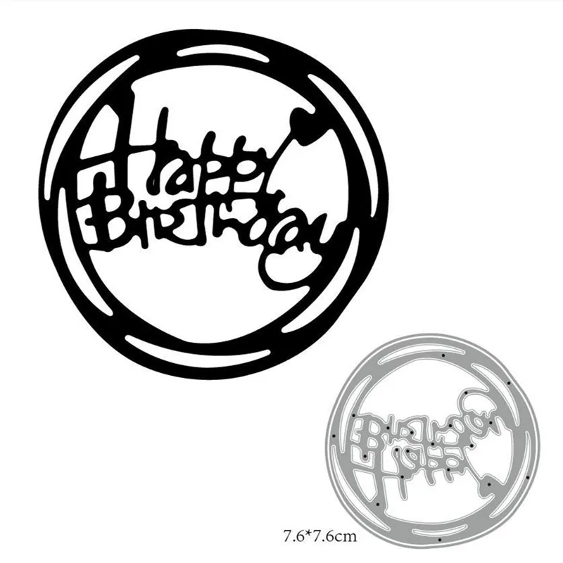 Round Happy Birthday Letter Metal Cut Dies Stencils for Scrapbooking Stamp/Photo Album Decorative Embossing DIY Paper Cards
Round Happy Birthday Letter Metal Cut Dies Stencils for Scrapbooking Stamp/Photo Album Decorative Embossing DIY Paper Cards