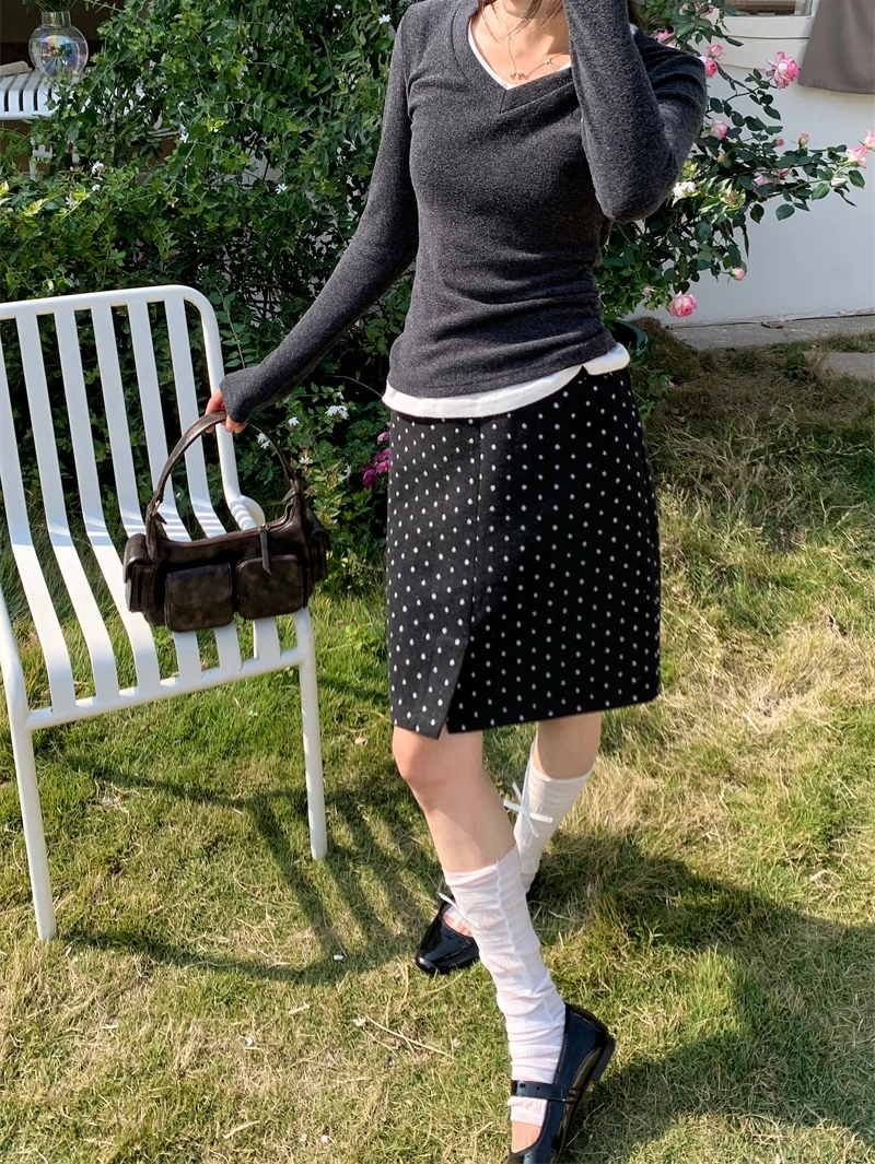High Waist Polka Dot Asymmetrical Hem Skirt Women's A-Line Skirt plus Size Hip Concealing ort Skirt Commute Ele
High Waist Polka Dot Asymmetrical Hem Skirt Women's A-Line Skirt plus Size Hip Concealing ort Skirt Commute Ele