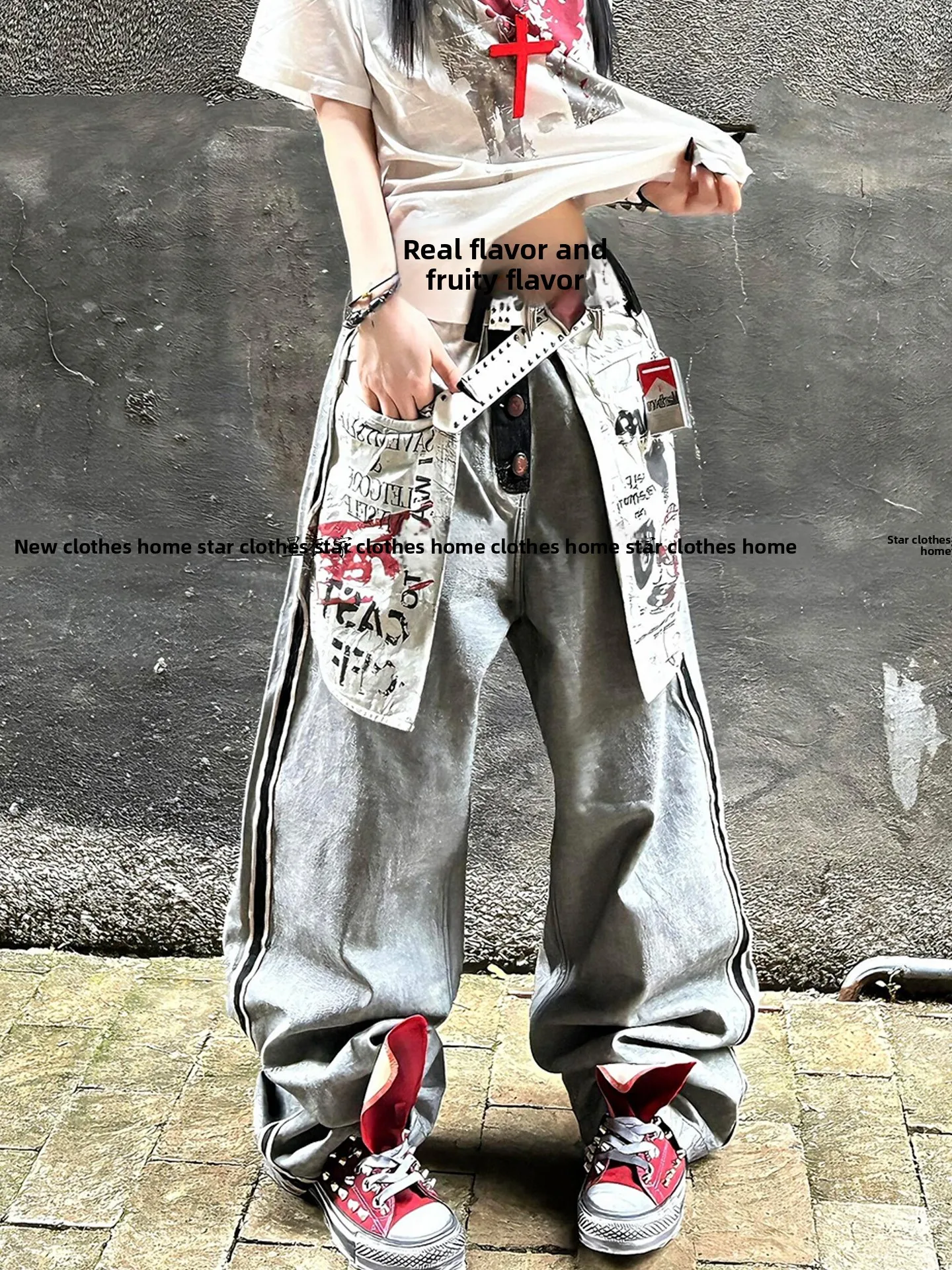 Женские джинсы в американском стиле ретро Street Sle, широкие брюки с высокой талией, повседневные свободные брюки с большим принтом, всесезонные
Женские джинсы в американском стиле ретро Street Sle, широкие брюки с высокой талией, повседневные свободные брюки с большим принтом, всесезонные